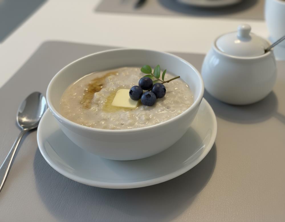 Домашняя овсяная каша на молоке