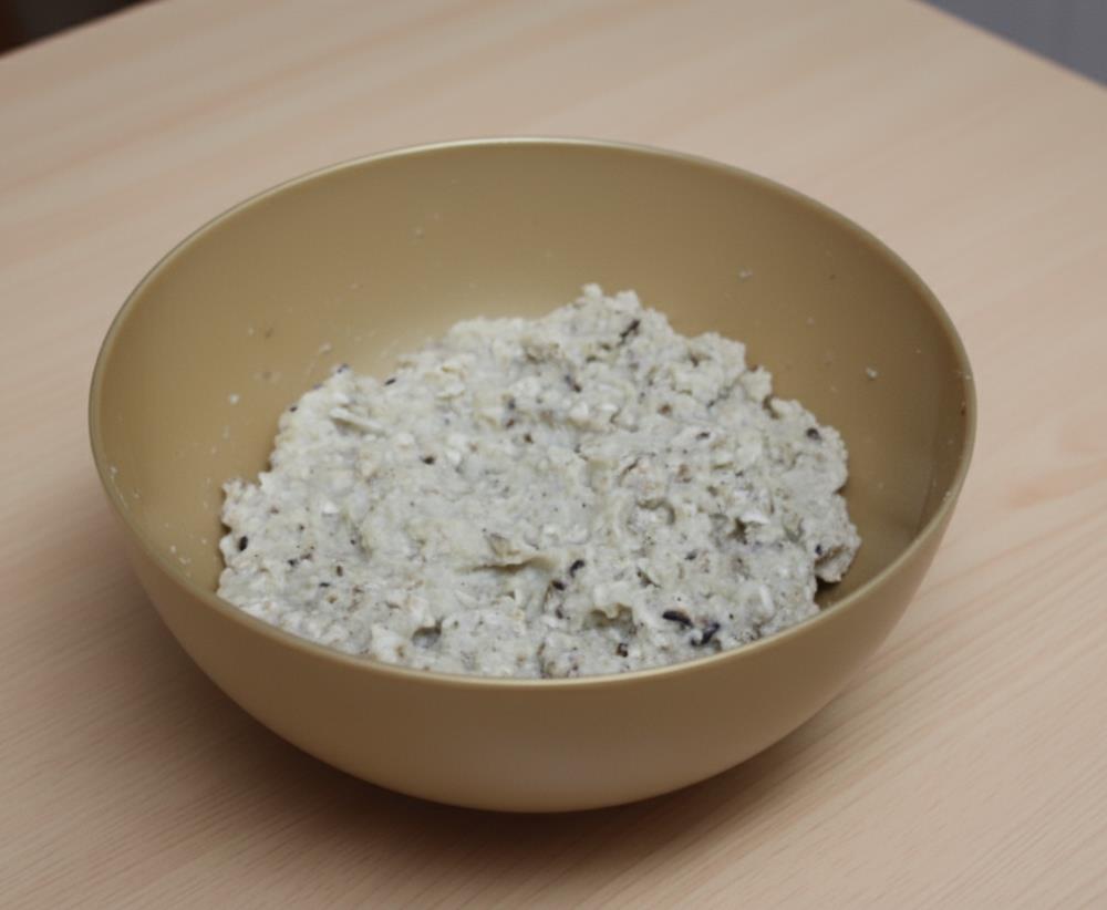 Замешивание основы для латкес