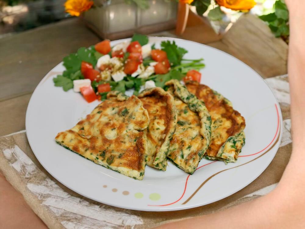 Омлет с зеленью