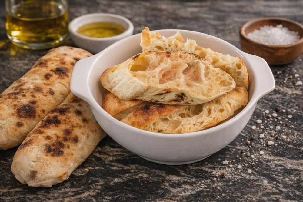 Деревенский пористый хлеб Шотис-пури в духовке