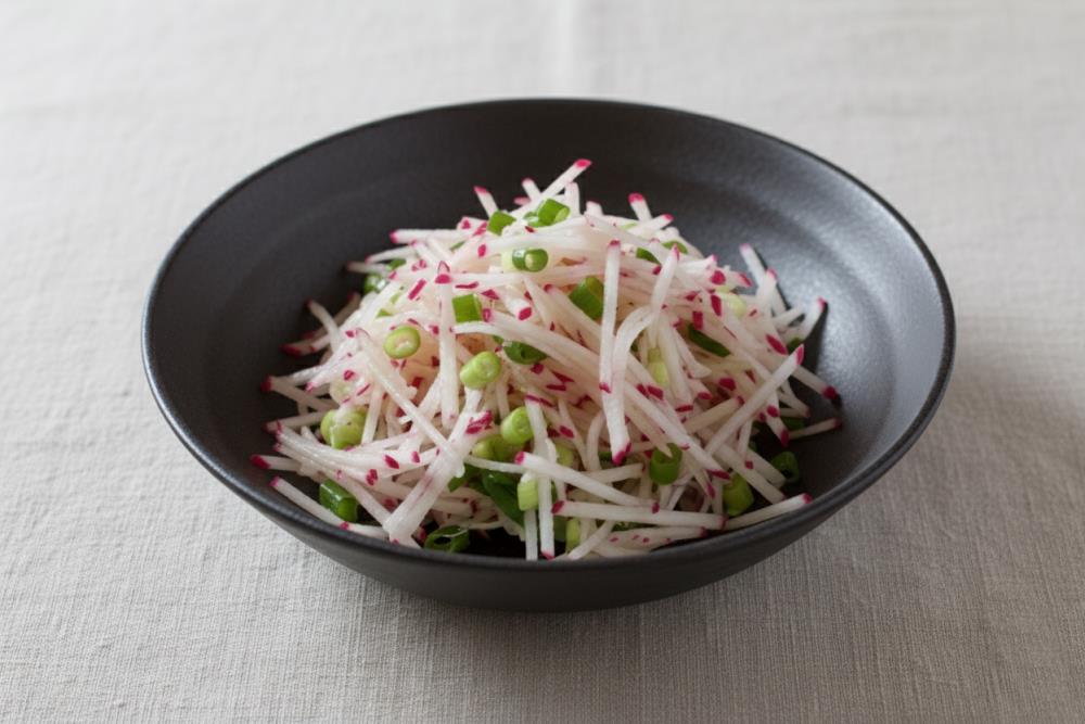 Салат из редиса с лимонной цитрусовой заправкой