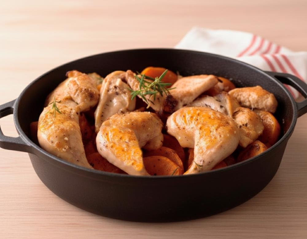 Цыплята в оливковом масле с розмарином