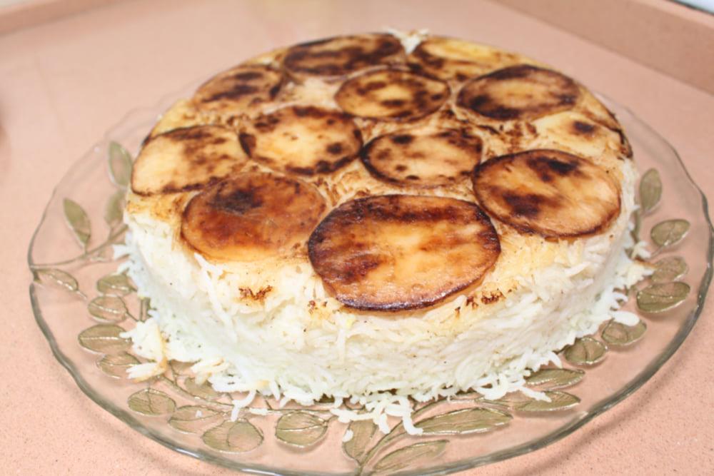 Рисовая бабка с курицей