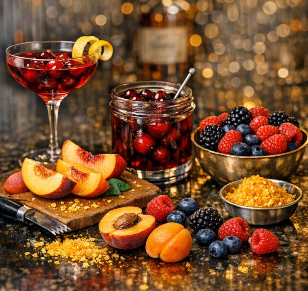 Косточковые фрукты и ягодные компоненты