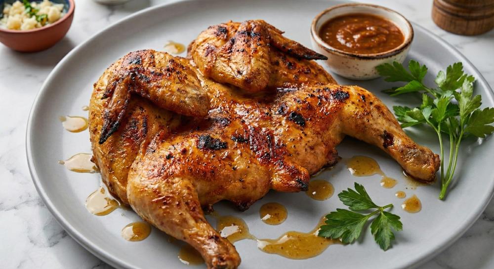 Цыпленок табака с восточными специями