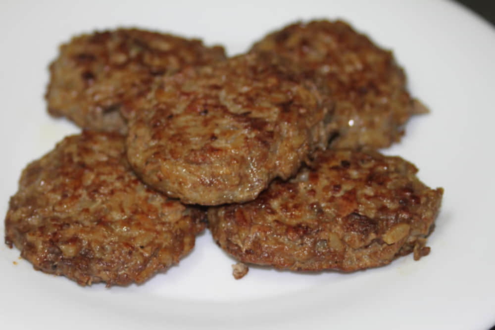 Котлеты из куриной печени с рисом