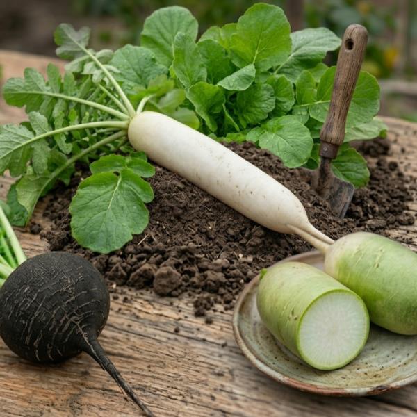 Редька - полезные свойства черной и зеленой редьки