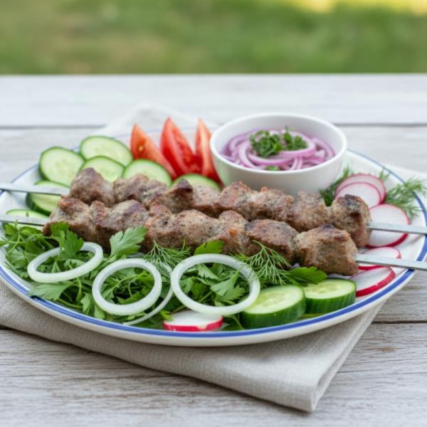 Шашлык из баранины на мангале