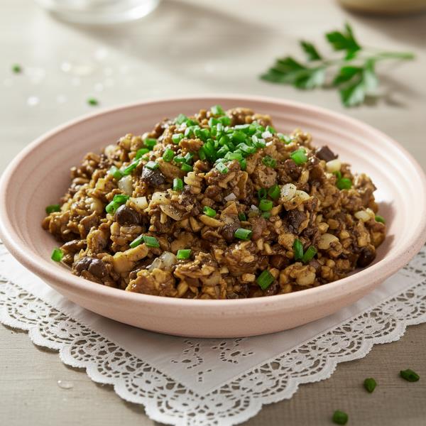 Икра грибная с орехами и каштанами