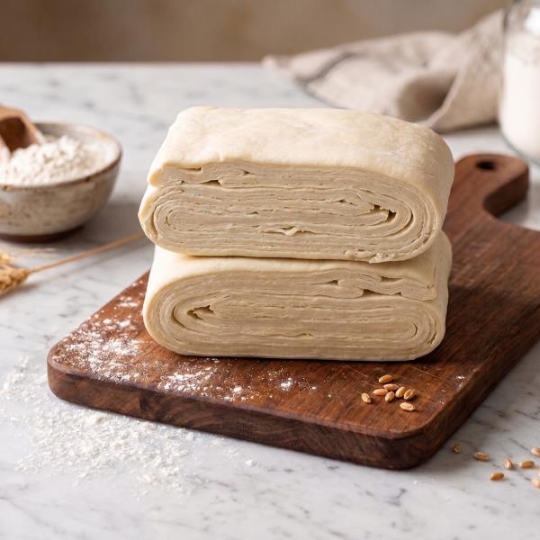 Быстрое слоеное тесто для пиццы