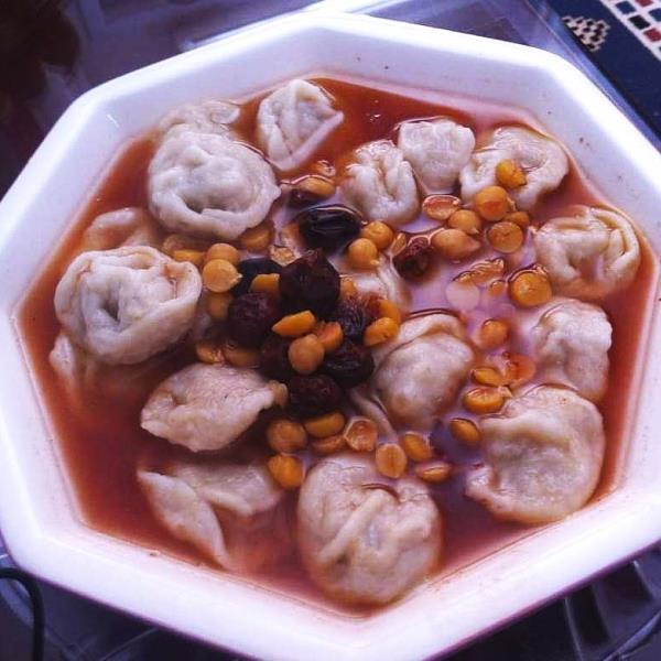 Суп Дюшбара (пельмени по азербайджански)