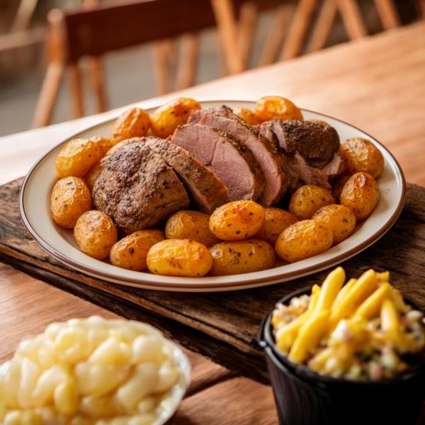 Говяжье филе с картошкой в духовке - по-домашнему