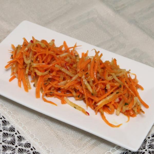 Острый салат из редьки